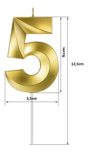 Velas De Cumpleaños Vela Decorativa Vela De Numero Vela 5-2