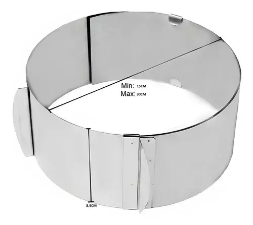 Molde De Torta Moldes Para Tortas Anillo Redondo Ajustable -3