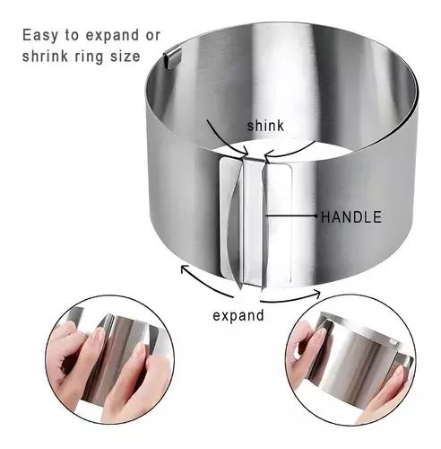 Molde De Torta Moldes Para Tortas Anillo Redondo Ajustable -1