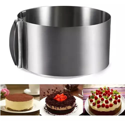 Molde De Torta Moldes Para Tortas Anillo Redondo Ajustable -4