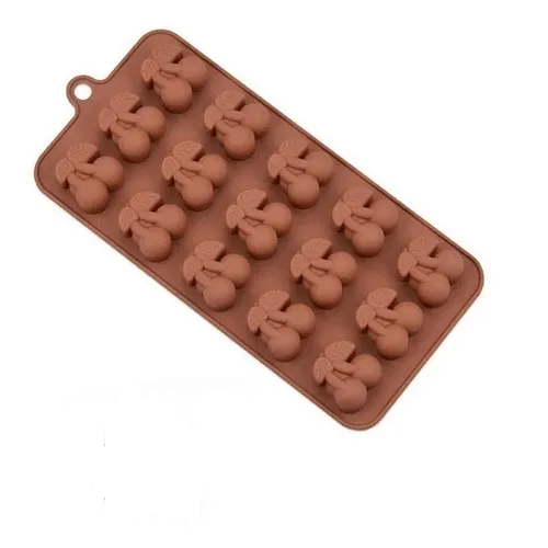 Moldes De Chocolate Guindas Molde Chocolate Silicona Cereza-0