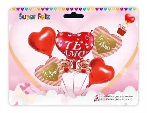 Pack 5 Globos San Valentin Amor Globos Dia De Los Enamorados-1