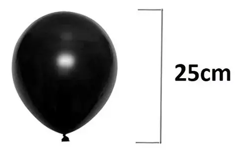Pack 25 Set De Cumpleaños Globos Cumpleaños Globo Metalizado negro-2