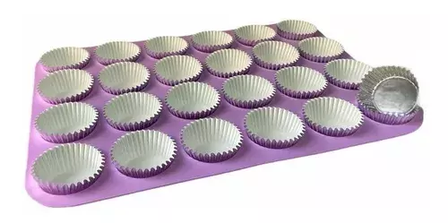 Pack 1200 Capsula Para Hornear Capsulas Mini Plateados 5cm-6