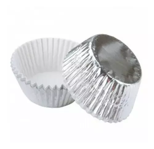 Pack 1200 Capsula Para Hornear Capsulas Mini Plateados 5cm-0