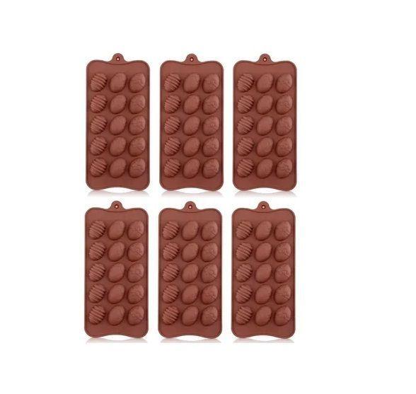6 Moldes Para Huevos De Pascua Molde Huevo Chocolate Huevito-0