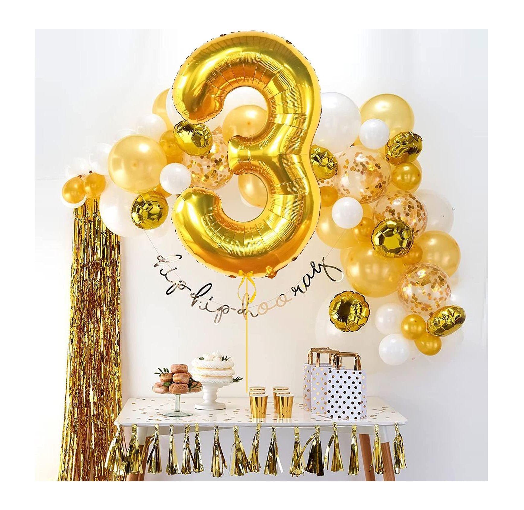 Globo De Numero 3 Globo Decoracion Cumpleaños Globo De 100cm-5