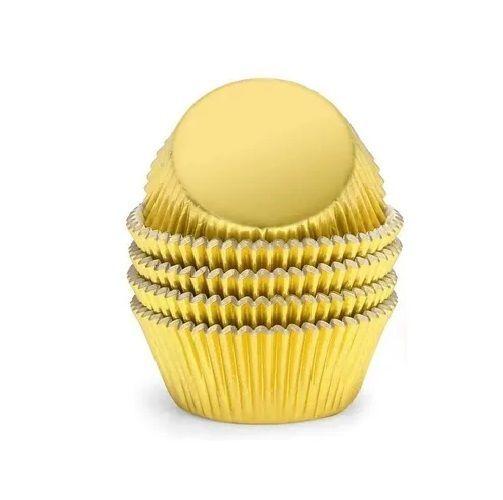 Pack X100 Capsula Para Hornear Capsulas Capacillo Dorada 5cm-0