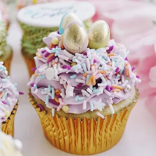 Pack X100 Capsula Para Hornear Capsulas Capacillo Dorada 5cm-4