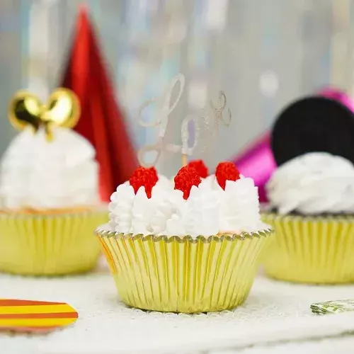 Pack X100 Capsula Para Hornear Capsulas Capacillo Dorada 5cm-2