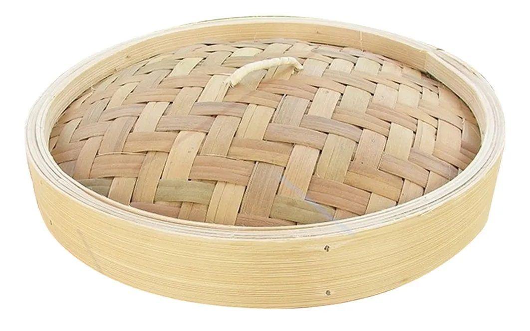 Vaporera De Bambú Olla De Vapor Cesta De Vapor Olla 24cm-7