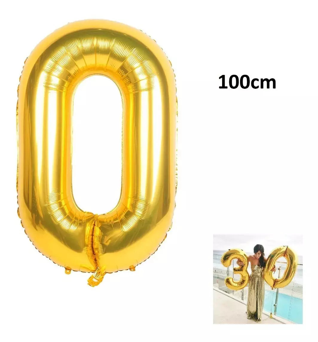 Globo De Numero 0 Globo Decoracion Cumpleaños Globo De 100cm-1