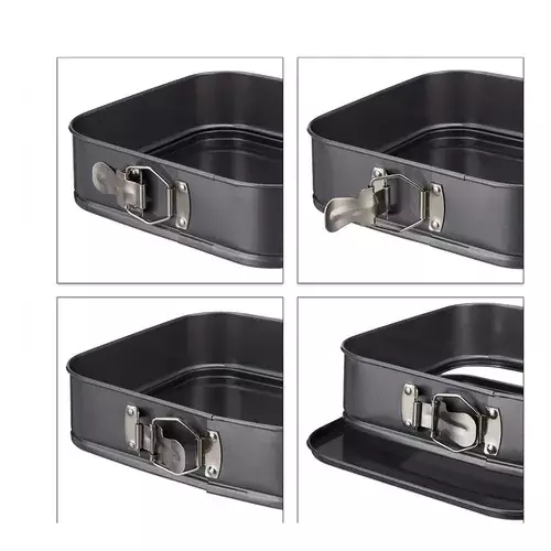 Pack X5 Molde Desmontable Moldes Desmontables Cuadrado Torta-5