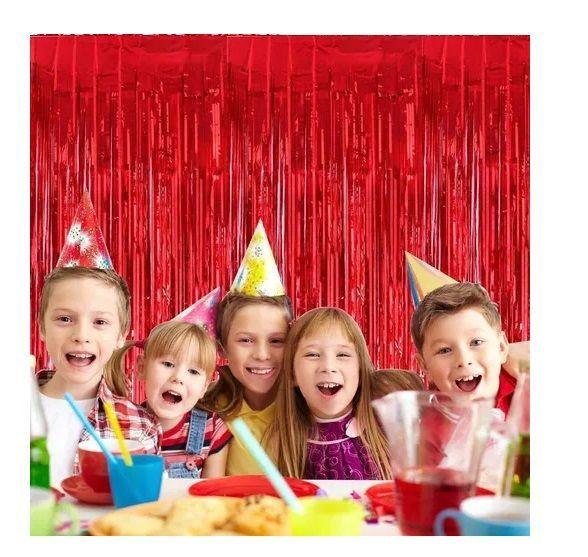 Guirnalda Metálicas Cumpleaños Rojo 3x1m -3