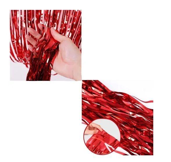 Guirnalda Metálicas Cumpleaños Rojo 3x1m -2