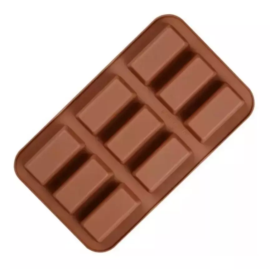 10 Moldes Silicona Chocolate Molde De Silicona Barra Cereal-1