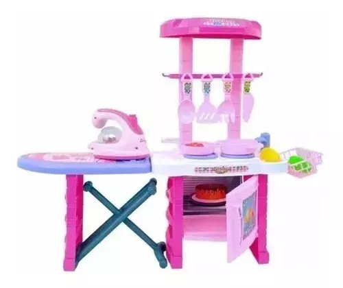 Set De Cocina Juguete Cocina Niña Mesa Planchar Nina 2 En 1-3