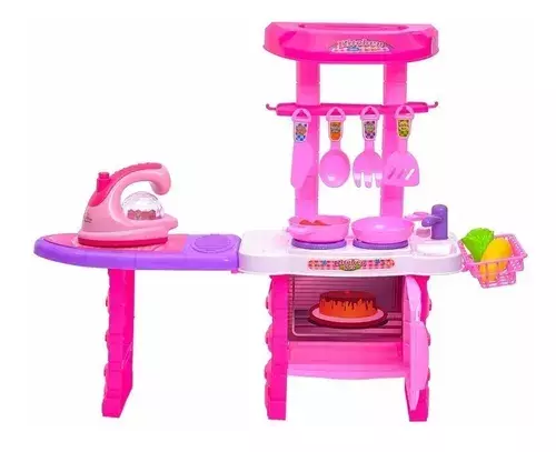 Set De Cocina Juguete Cocina Niña Mesa Planchar Nina 2 En 1-6
