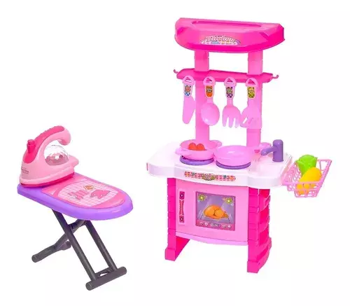 Set De Cocina Juguete Cocina Niña Mesa Planchar Nina 2 En 1-0
