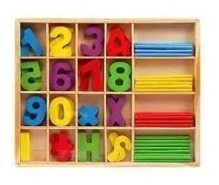Juguete Abecedario Madera Numeros Aprendizaje Didáctico Numero 72pcs-3