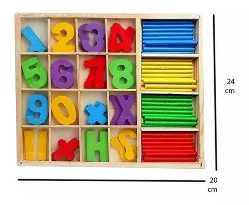 Juguete Abecedario Madera Numeros Aprendizaje Didáctico Numero 72pcs-1
