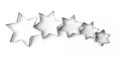 Pack X5 Molde De Galleta Cortador Galletas Estrella De David-2