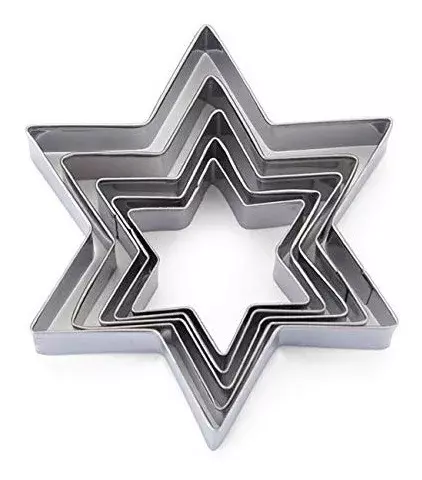 Pack X5 Molde De Galleta Cortador Galletas Estrella De David-0