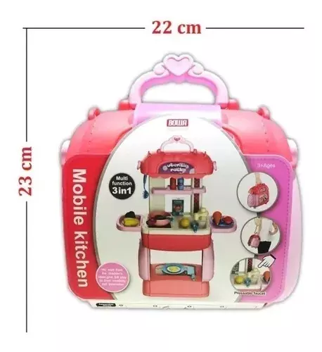 Set Cocina Juguete Cocina Niña Juguete Cocina Mochila 2 En 1-2