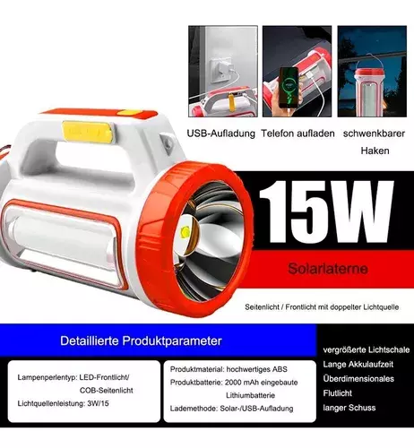 Linterna Camping Linterna Solar Recargable -1