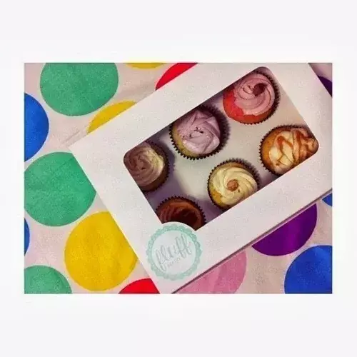 Pack 6 Cajas Con Visor Cajas Para Dulces Caja Para Cupcake 6-4