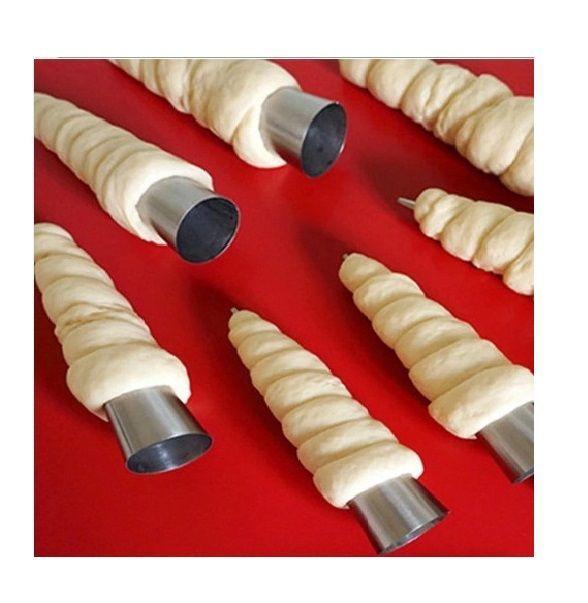 Pack X12 Cono Molde Para Cannoli Cachito Croissant Pan Danes-3