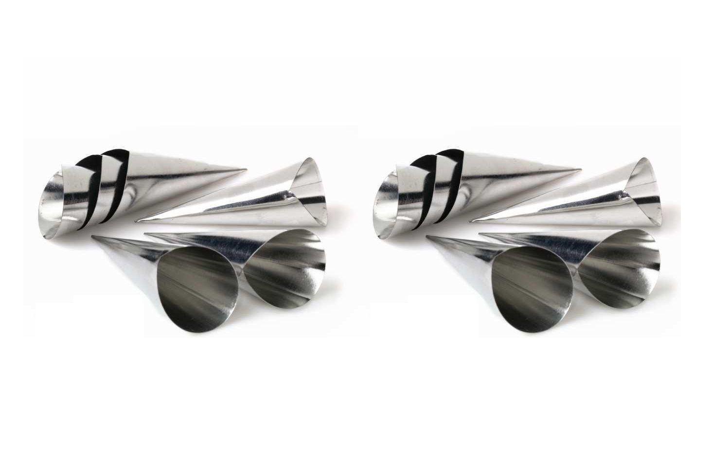 Pack X12 Cono Molde Para Cannoli Cachito Croissant Pan Danes-0