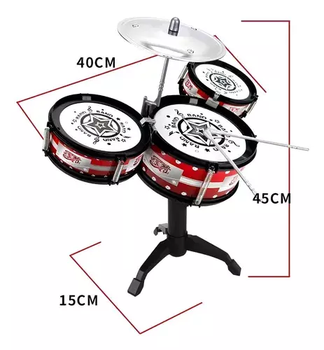Bateria Musical Instrumentos Musicales Para Niño Tambor Niño-1