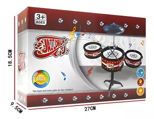 Bateria Musical Instrumentos Musicales Para Niño Tambor Niño-2