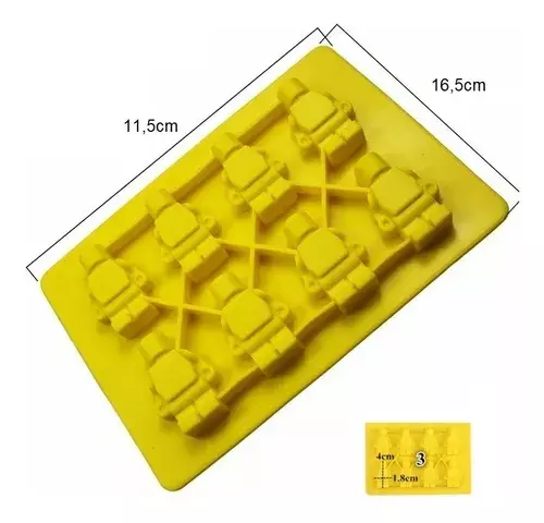 Moldes De Silicona Molde Robot Molde De Muñeco Tipo Lego 8-3