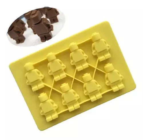 Moldes De Silicona Molde Robot Molde De Muñeco Tipo Lego 8-1