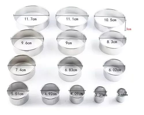 Pack X4 14 Moldes Galletas Circulo Molde De Galleta Galleta-1
