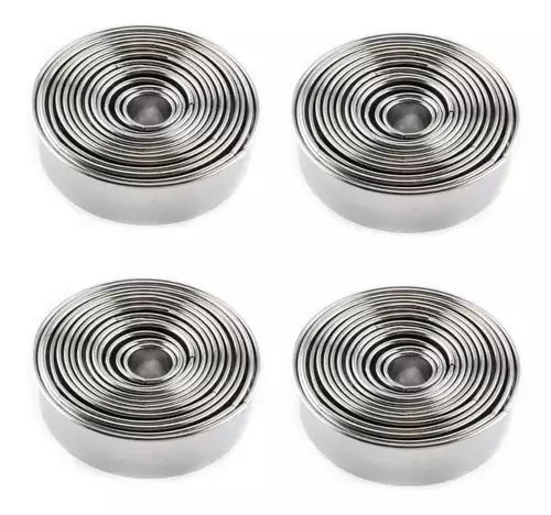 Pack X4 14 Moldes Galletas Circulo Molde De Galleta Galleta-0