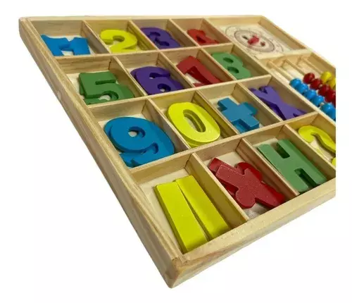 Juguetes Madera Abaco Aprendizaje Didáctico Numeros 32 Pcs-2