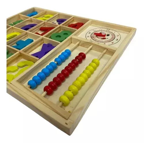 Juguetes Madera Abaco Aprendizaje Didáctico Numeros 32 Pcs-1