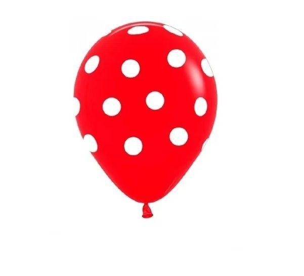 Globos De Cumpleaños Globos Feliz Cumpleaños Rojo Lunares-0