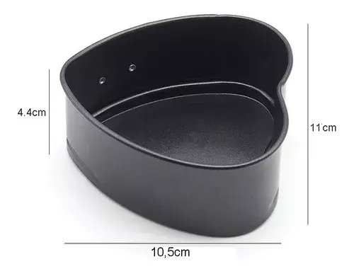 Pack X2 Moldes Torta Corazon Moldes De Queque Molde Pequeño-2