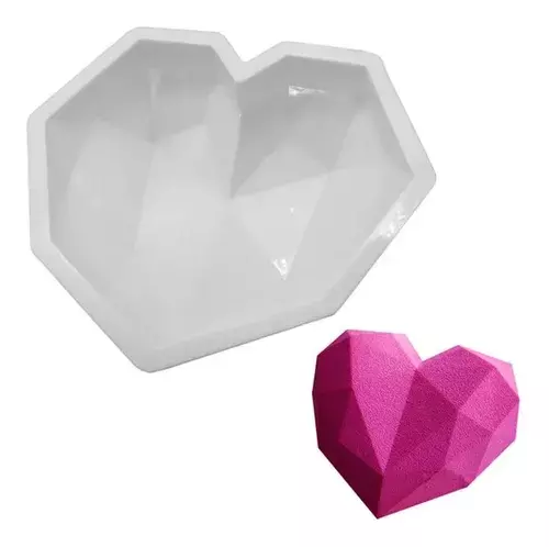 Molde Corazon Diamante Molde De Silicona Corazón Chocolate-1