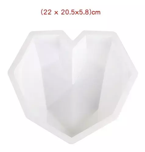 Molde Corazon Diamante Molde De Silicona Corazón Chocolate-3
