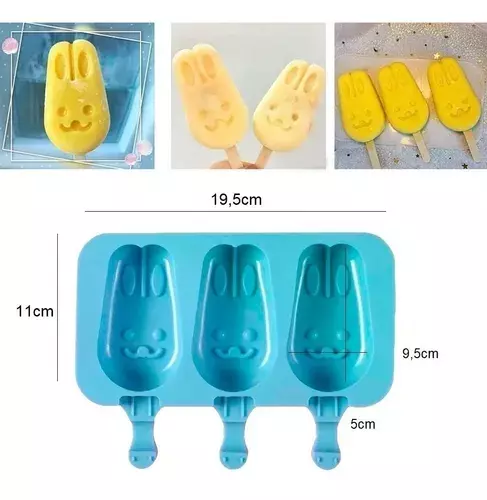 Moldes De Silicona Para Helados Molde Paletas Helado Conejo-2