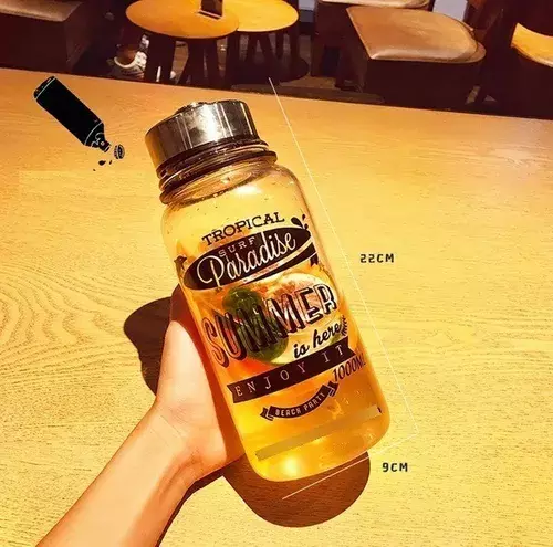 Botella de Agua De Vidrio Con Colador -1