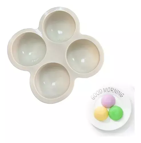 Molde De Silicona Esfera Molde Silicona 4 Media Esfera 7,5cm-1