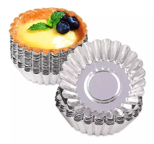 Pack 12 Molde Mini Tartaleta Molde Tarta De Huevo Molde 8cm -2