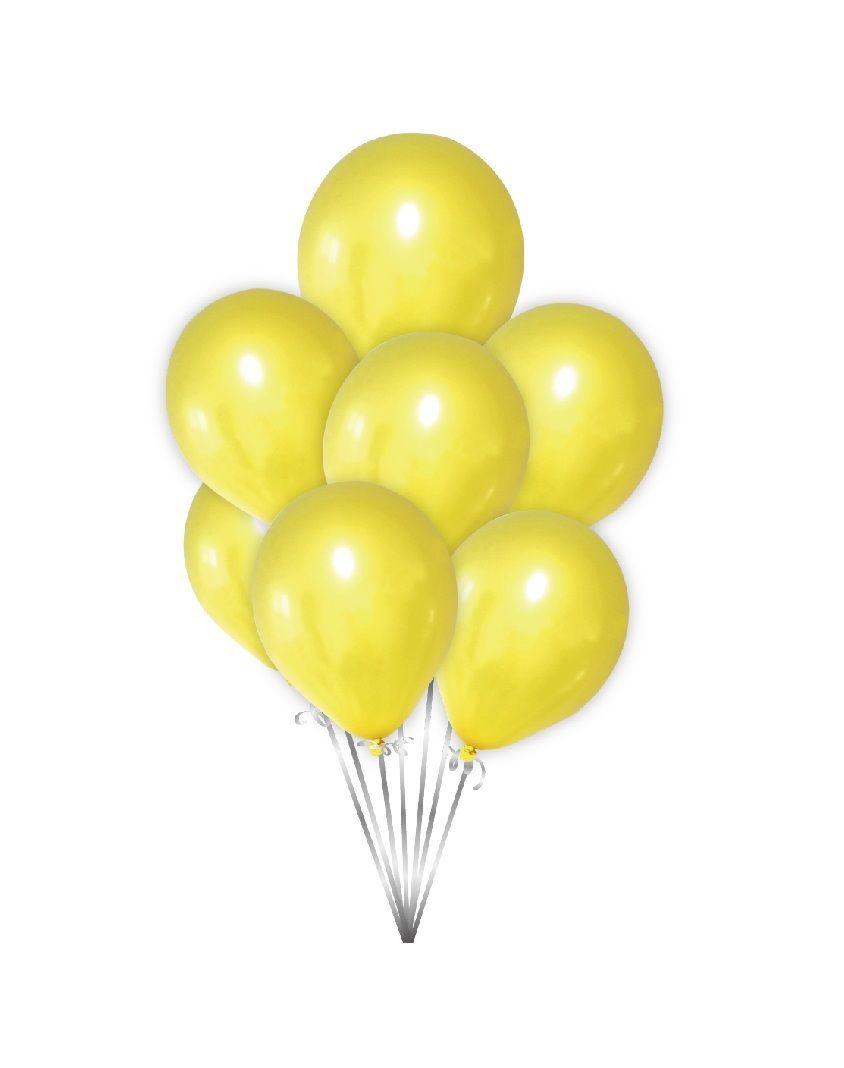Pack 25 Set De Cumpleaños Globos Cumpleaños Globo Metalizado Amarillo -2