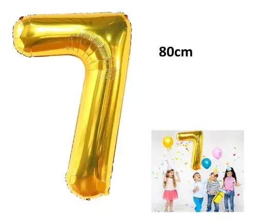 Globo Forma De Numero Grande  80cm 0a9-1